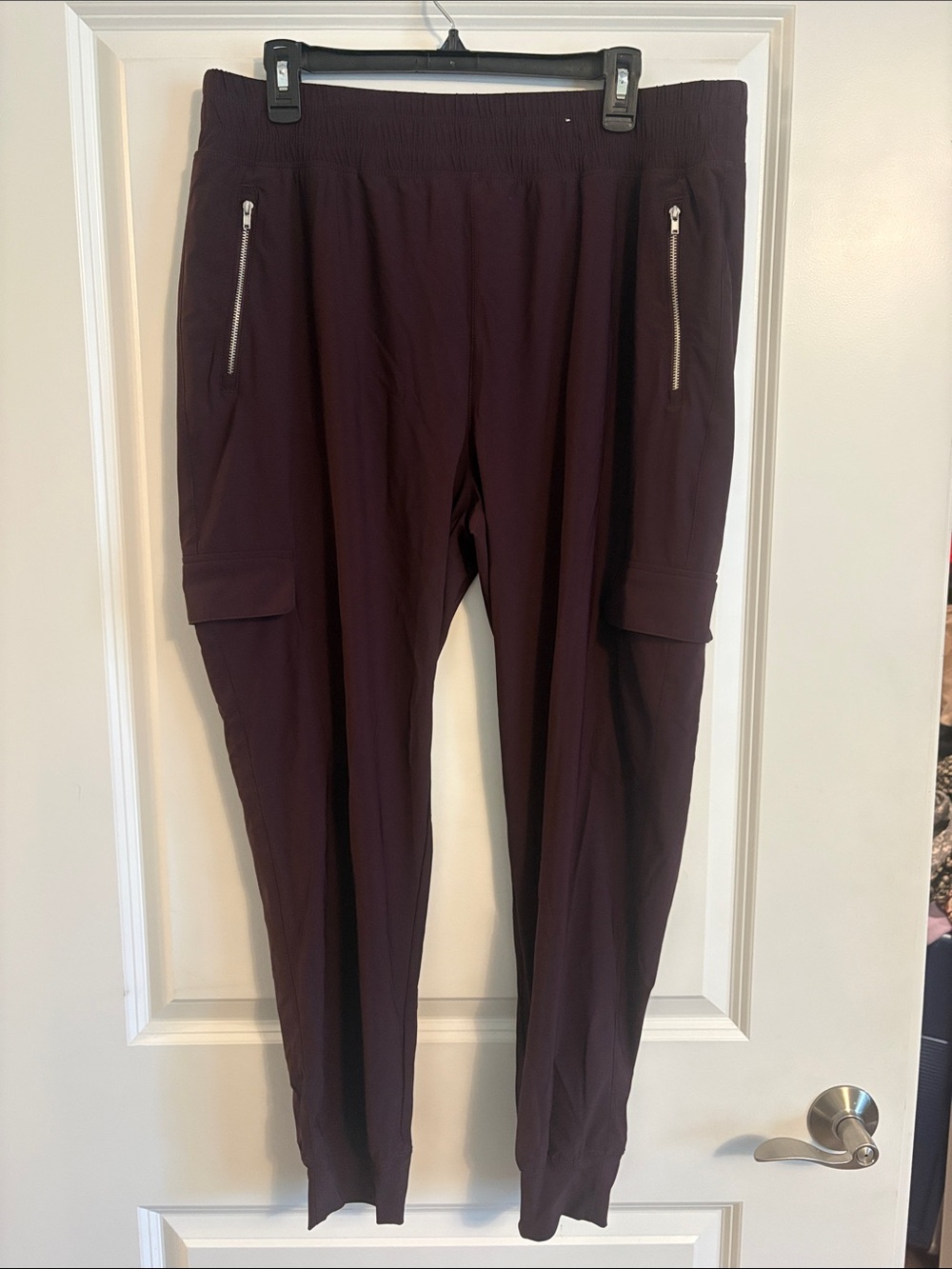 Old Navy | Burgundy | Women’s Joggers with Cargo Pockets | Athleisure
